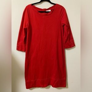 Ann Taylor Loft Classic Casual Button Dress‎ in Red - M